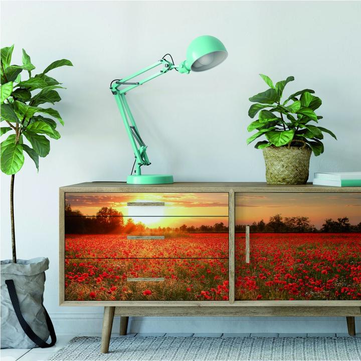 Actual product image Trenddeko Poppy field in the sunset (120 x 50 cm)
