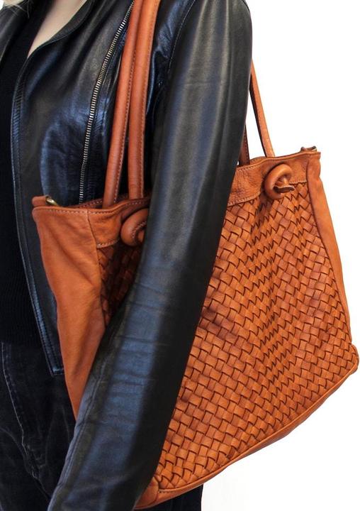Actual product image Only-Bags.Store Leather bag, leather handbag, soft woven hobo bag, braided leather