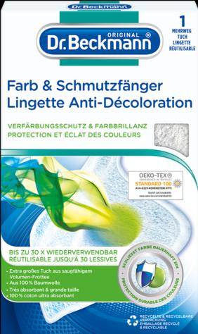 Image du produit Dr. Beckmann Piège à couleurs et à saletés (30 Cycles de lavage, Lingettes)
