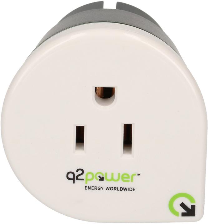 Actual product image Q2 Power Travel Adapter USA to Europe