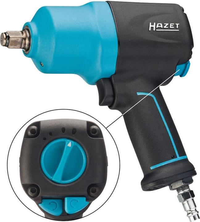 Actual product image HAZET Impact wrench 9012EL-SPC ∙ Maximum loosening torque: 1700 Nm ∙ Square, solid 12.5 mm (1/2 inc… (Air blast)