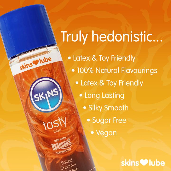 Actual product image Skins Tasty" Salted Caramel Seduction 130ml Natural Flavoured Lube (130 ml)