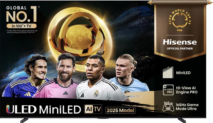 Produktbild Hisense TV 100U7Q 254cm 100" UHD Mini LED Smart TV Fernseher (100", U7QF, LED, UHD, 2025)