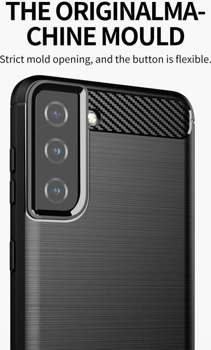 Produktbild Cadorabo TPU Ultra Slim carbon edelstahl Kombi Cover (Samsung Galaxy S21 FE)