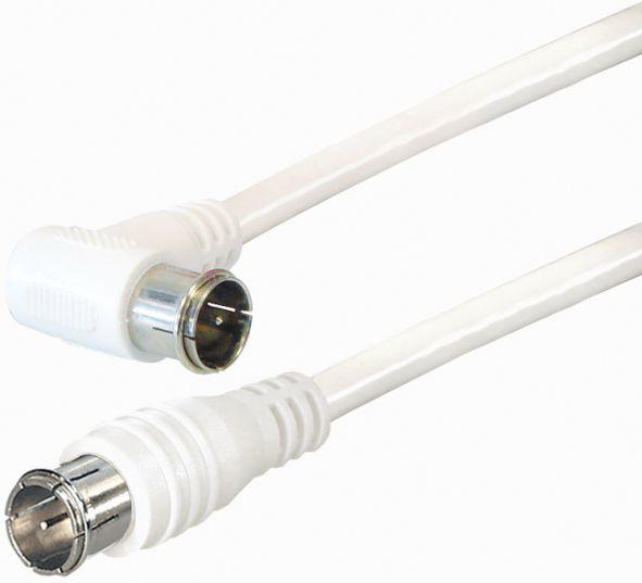 Immagine prodotto Hapena 12121 2,5 m SB-Packing Cavo di collegamento coassiale F-Maschio diritto/angolo - Cavo - Antenna/TV (95 dB, Cavi antenna)