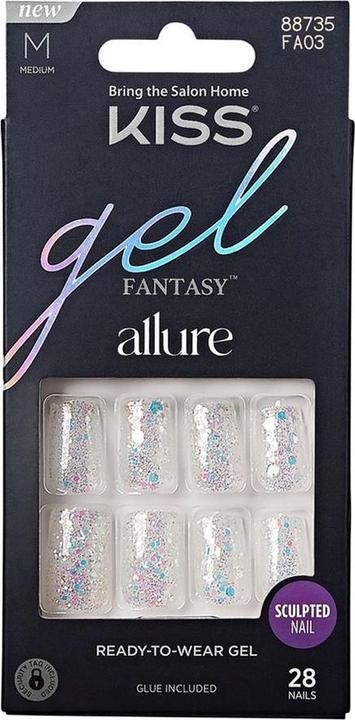 Actual product image KISS Gel nails Gel Fantasy Allure - How Dazzling 28 pcs (Artificial nails)