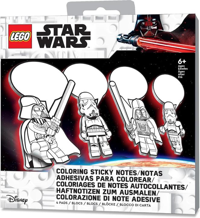 LEGO Star Wars Darth Vader Haftnotizblockset zum Ausmalen (7 x 12 cm)
