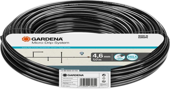 Immagine prodotto Gardena Tubo di distribuzione (3/16" x 50m) (Tubo di gocciolamento + tubo di gocciolamento)