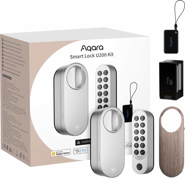 Actual product image Aqara Smart Lock U200 (Fingerprint, Electronic numerical code, Bluetooth, Key, Key card, Smartphone)