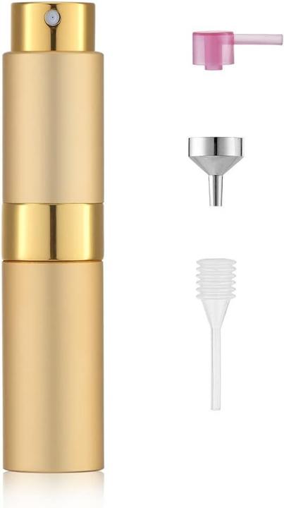 Produktbild Swissdetector Nachfüllbarer Parfümzerstäuber - Aluminium 8 ml drehbar mit verstecktem Deckel - Gelb (Hygieneprodukt)