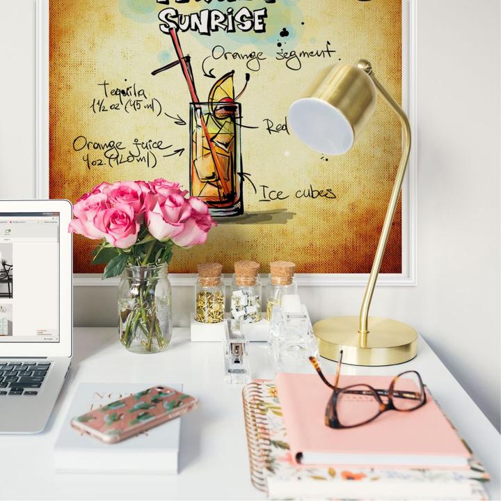 Actual product image Trenddeko Tequila Sunrise - Recipe (30 x 30 cm)