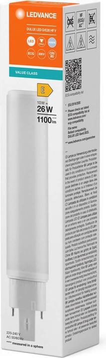 Immagine prodotto Ledvance Lampada compatta a LED (G24q-3, 10 W, 1100 lm, 1 x, E)