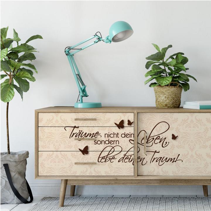 Produktbild Trenddeko Träume nicht dein Leben... Braun (120 x 50 cm, 100 x 40 cm)
