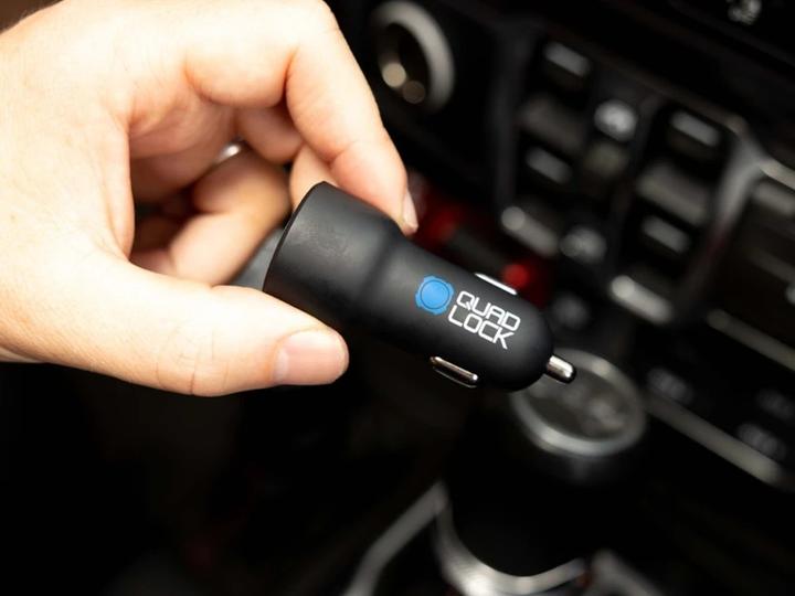 Actual product image Quad Lock Dual USB-C 48W Car Charger