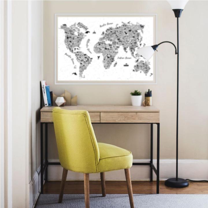 Immagine prodotto Trenddeko Mappa del mondo - Intorno al mondo (100 x 70 cm)