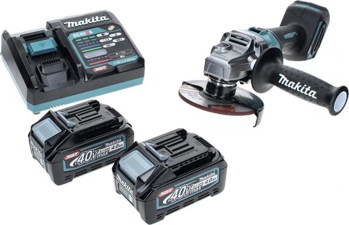 Image du produit Makita GA 005 GM2 Meuleuse d'angle sans fil 40 V max 125 mm Brushless XGT + 2x Batteries 4.0 Ah + (125 mm)