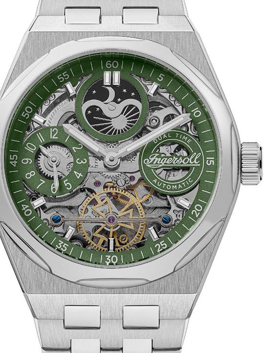 Actual product image Ingersoll 1892 Ingersoll I12905 The Broadway Dual Time Automatic Mens Watch 43mm 5ATM (Analogue wristwatch, 43 mm)