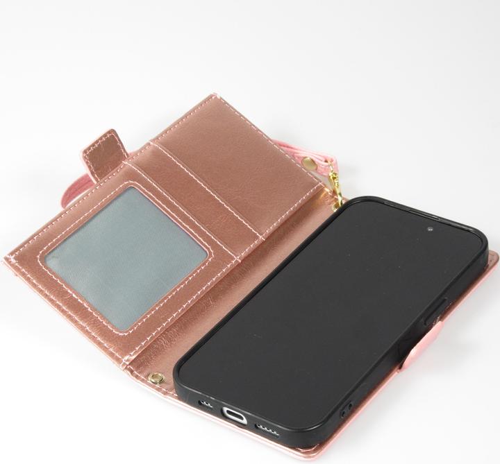 Produktbild PhoneLook Hülle Flip Wallet aus veganem Leder mit Brieftasche und Magnetverschluss (Apple iPhone 15)