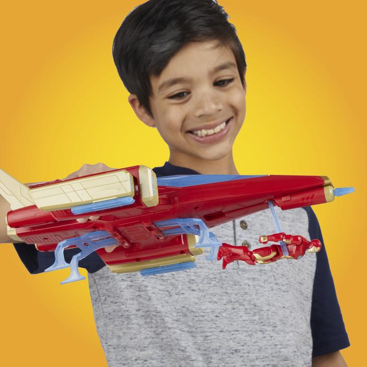 Actual product image Hasbro Marvel Avengers Epic Hero Series Iron Man Repulsor Blast Battle Jet, 4-Inch (10 cm) Vehicle & Action
