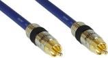 Actual product image InLine Cinch cable AUDIO, gold-plated plugs, 1x Cinch (10 m, Cinch)