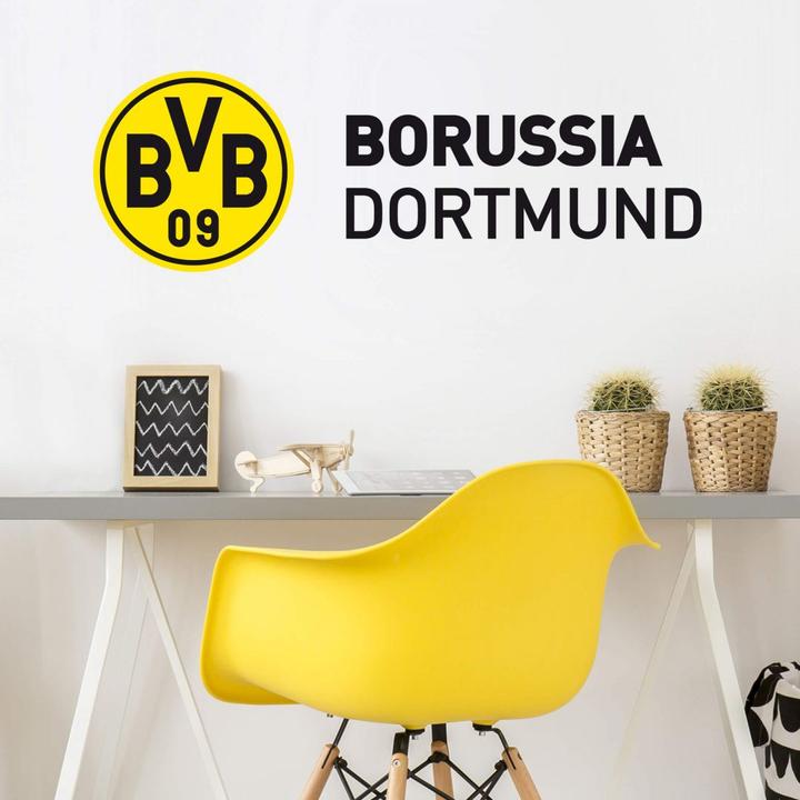 Produktbild Borussia Dortmund BVB Schriftzug mit Logo (220 x 72 cm, 140 x 46 cm, 80 x 26 cm, 120 x 39 cm, 180 x 59 cm, 60 x 20 cm, 100 x 33 cm, 40 x 13 cm, 200 x 65 cm, 240 x 78 cm, 160 x 59 cm)
