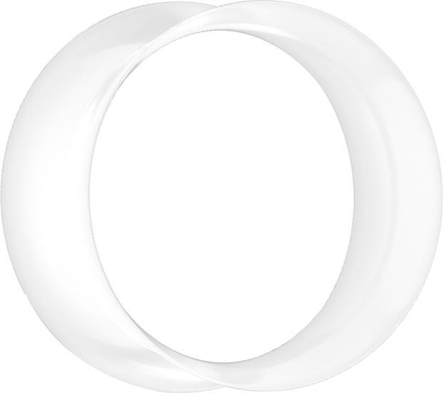 Star Piercing Flared Tunnel weiss (ohne Messing, Silikon)