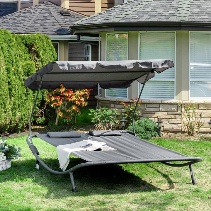 Actual product image Outsunny Double couch with roof (200 cm)