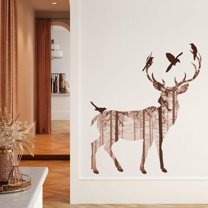 Image du produit Trenddeko Silhouette de cerf (36 x 40 cm, 53 x 60 cm, 107 x 120 cm, 90 x 100 cm, 71 x 80 cm)