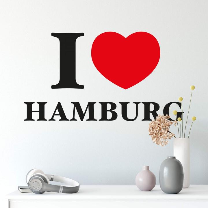 Produktbild Trenddeko I love Hamburg (90 x 53 cm)