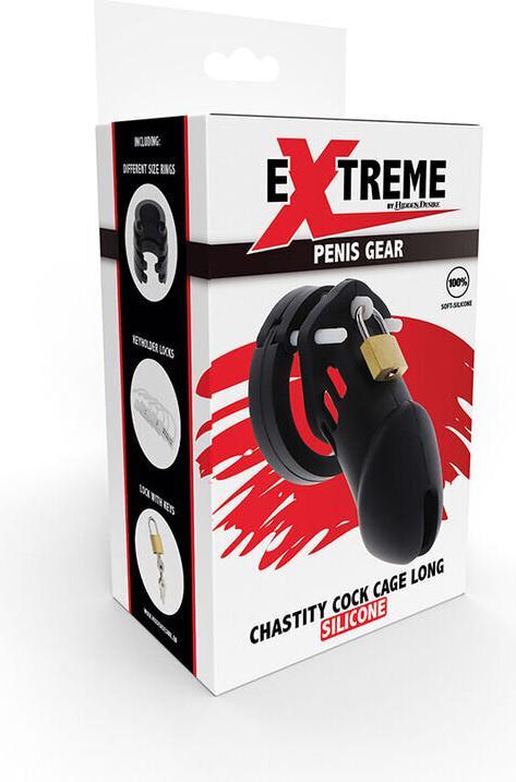 Actual product image Hidden Desire Extreme Chastity Pump Silicone Pump Size L Black