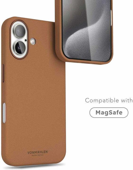 Produktbild Vonmählen Like Leather Case for iPhone 16 Brown (Apple iPhone 16)