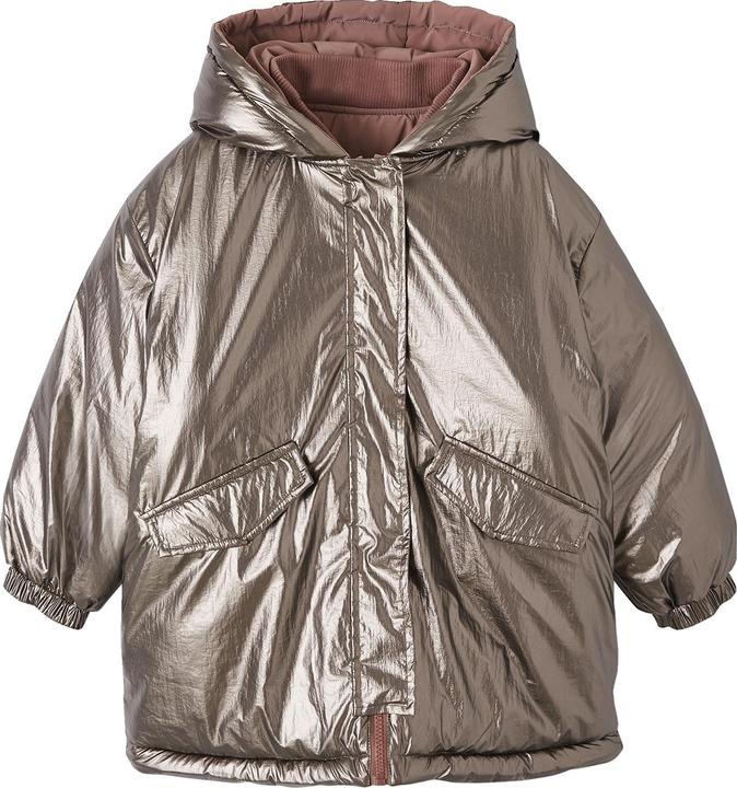 Actual product image Vertbaudet Girls' reversible jacket with hood, recycled polyester padding (92)