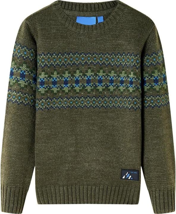Image du produit VidaXL Pullover enfant tricoté Kaki 104,Matériau : 100 (104)
