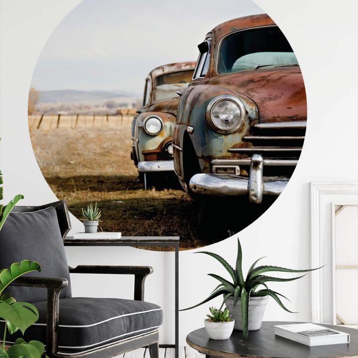 Produktbild Trenddeko Old Rusted Cars (Ø 140 cm)