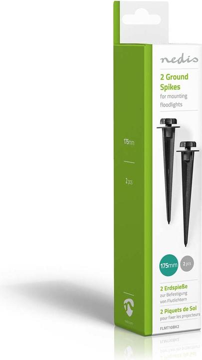Image du produit Nedis Piquet de terre | 2 pièces | Aluminium | Noir