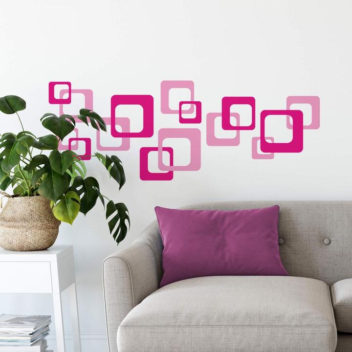 Produktbild Trenddeko Retro Cubes pink (120 x 44 cm)