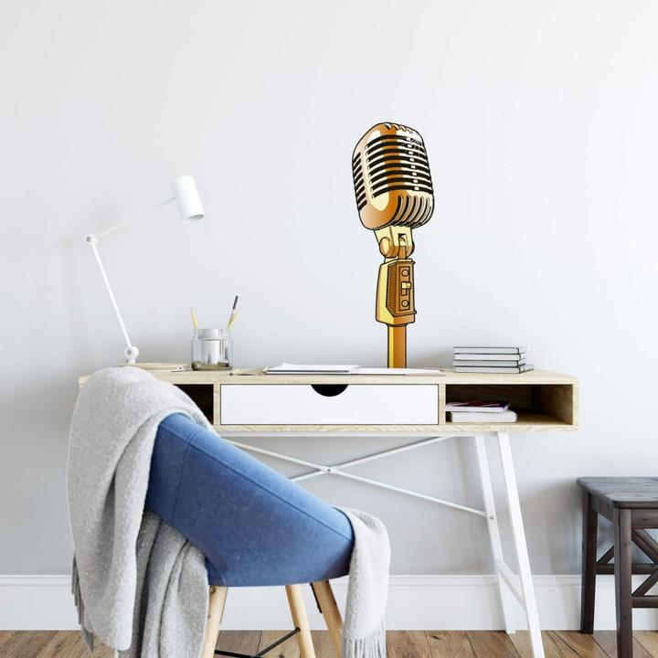 Image du produit Trenddeko Microphone rétro (10 x 30 cm, 30 x 90 cm, 33 x 100 cm, 17 x 50 cm, 23 x 70 cm)