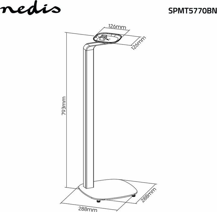 Immagine prodotto Nedis Supporto per altoparlanti | Compatibile con: Sonos® One SL™ / Sonos® One™ / Sonos® PLAY:1™ | (1 pz., Installazione a parete, Regolabile in altezza)