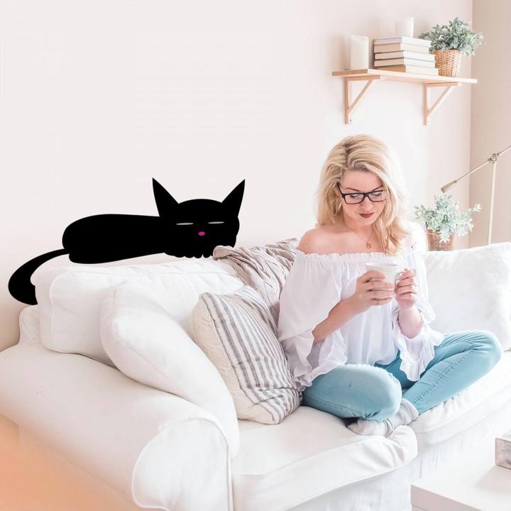 Produktbild Trenddeko Schwarzer Kater schlafend (100 x 47 cm)