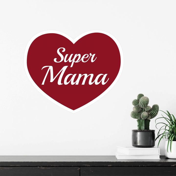 Image du produit Trenddeko Super Mama bordeaux (80 x 67 cm)