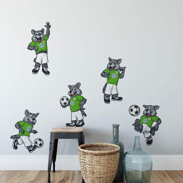Produktbild VfL Wolfsburg Wölfi Set (60 x 40 cm, 90 x 60 cm, 120 x 80 cm)