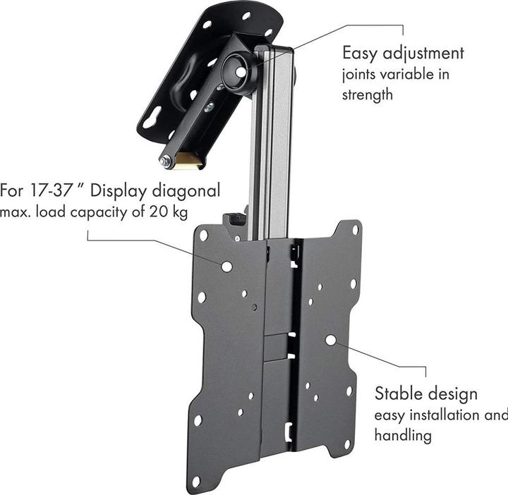 Produktbild Techly Deckenhalterung Falt- und Einziehbar für LCD TV LED 17-37" (Diverse)