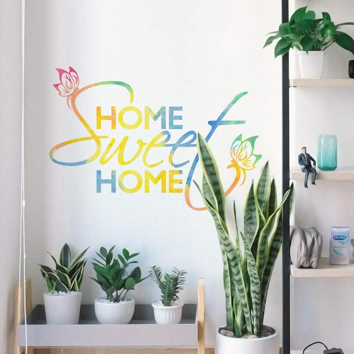 Actual product image Trenddeko Watercolor Home sweet Home (100 x 68 cm)