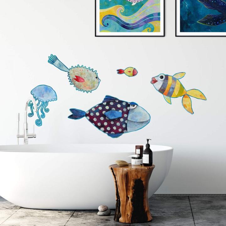 Produktbild Trenddeko Blanz - Fische im Meer (90 x 69 cm)