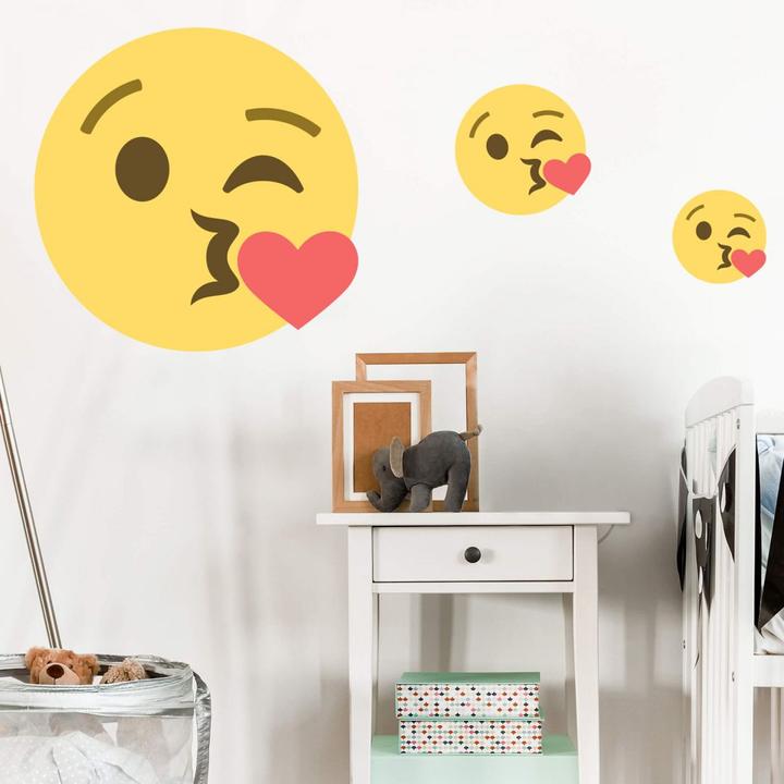 Image du produit Emojione Emoji jetant un baiser (100 x 100 cm)