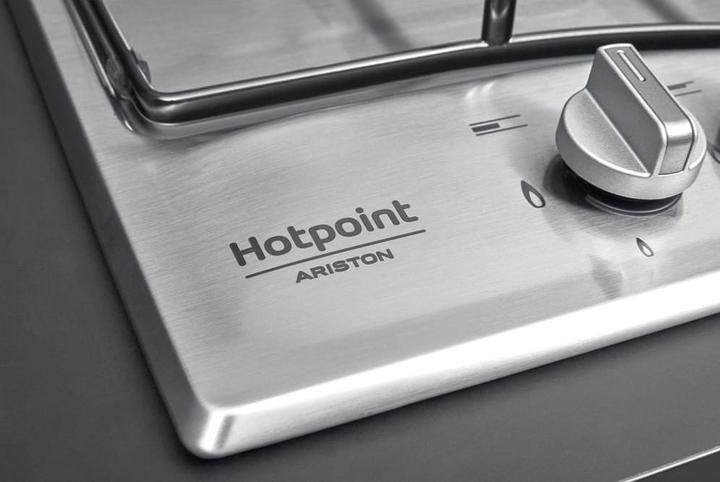 Actual product image Hotpoint PCN 642 T/IX/HAR Stainless steel Built-in hob 60 cm Gas 4 Cooker(s)