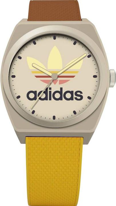 Actual product image adidas Quartz wristwatch AOST23056 Beige Case material=resin Material (strap) (Analogue wristwatch)