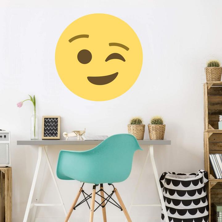 Image du produit Emojione Emoji Winking Face (80 x 80 cm)