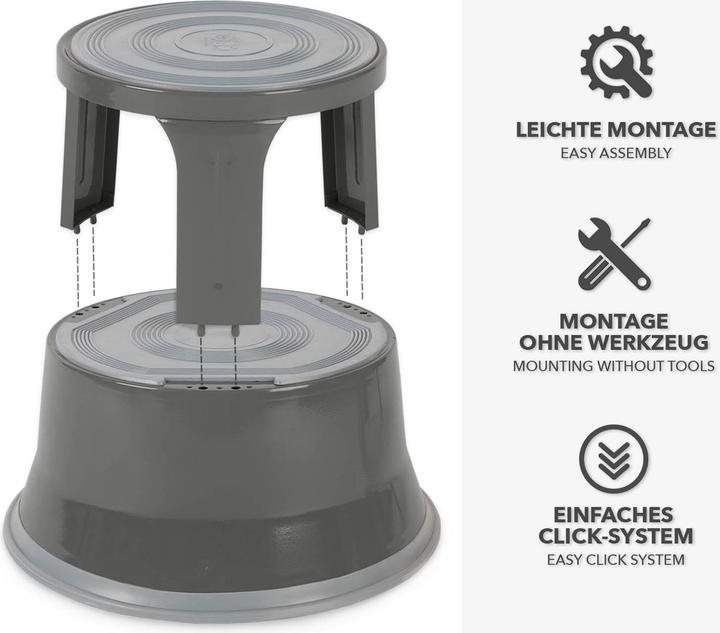 Actual product image Casa Pura Steel rolling stool