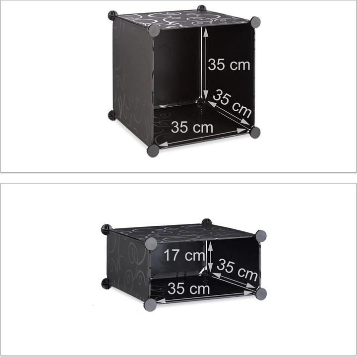 Actual product image Relaxdays 4 Compartments Shelving System (74.5 x 37 x 56 cm)